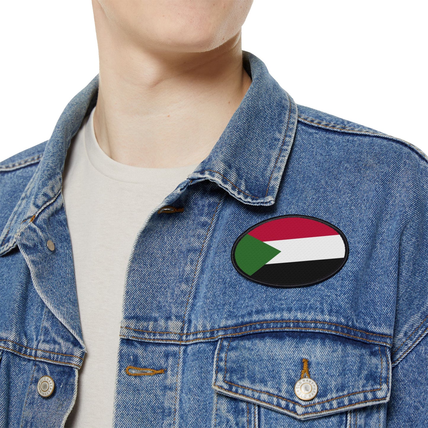 Flag Village Sudan Flag Embroidery Iron-On Patches
