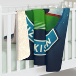 Flag Village Uzbekistan Sporting Flag Sherpa Fleece Blanket UZB0001
