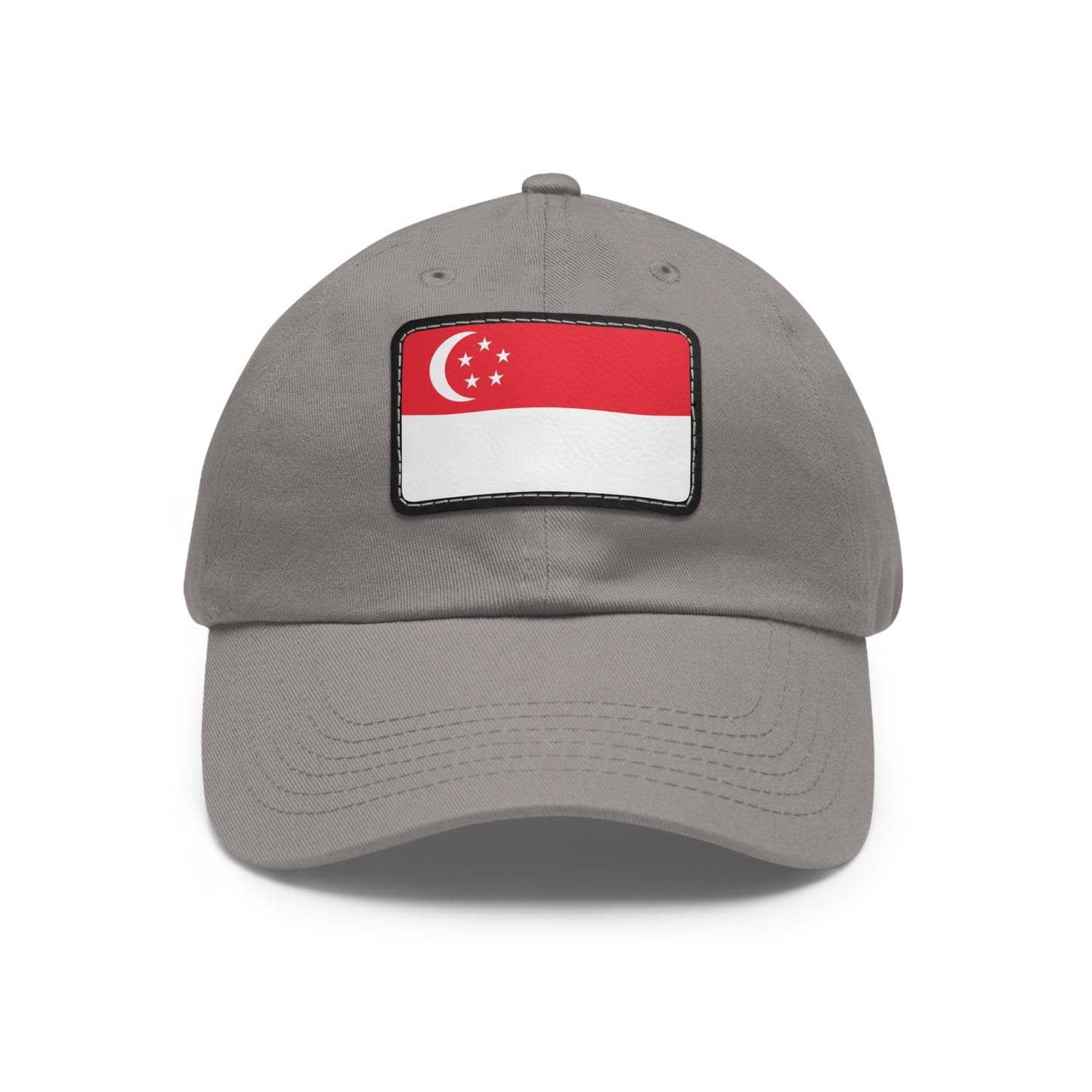 Flag Village Singapore Flag Hat Cap with Leather Patch