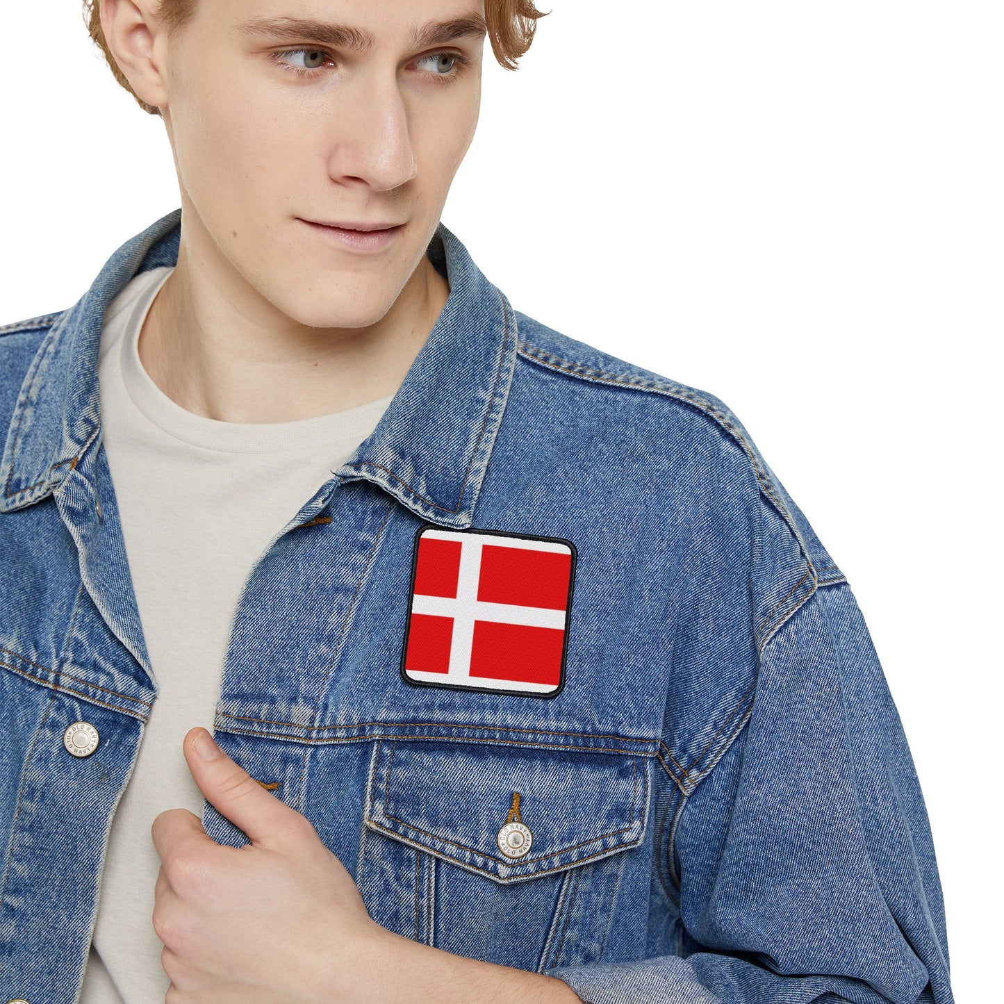 Flag Village Denmark Flag Embroidery Iron-On Patches