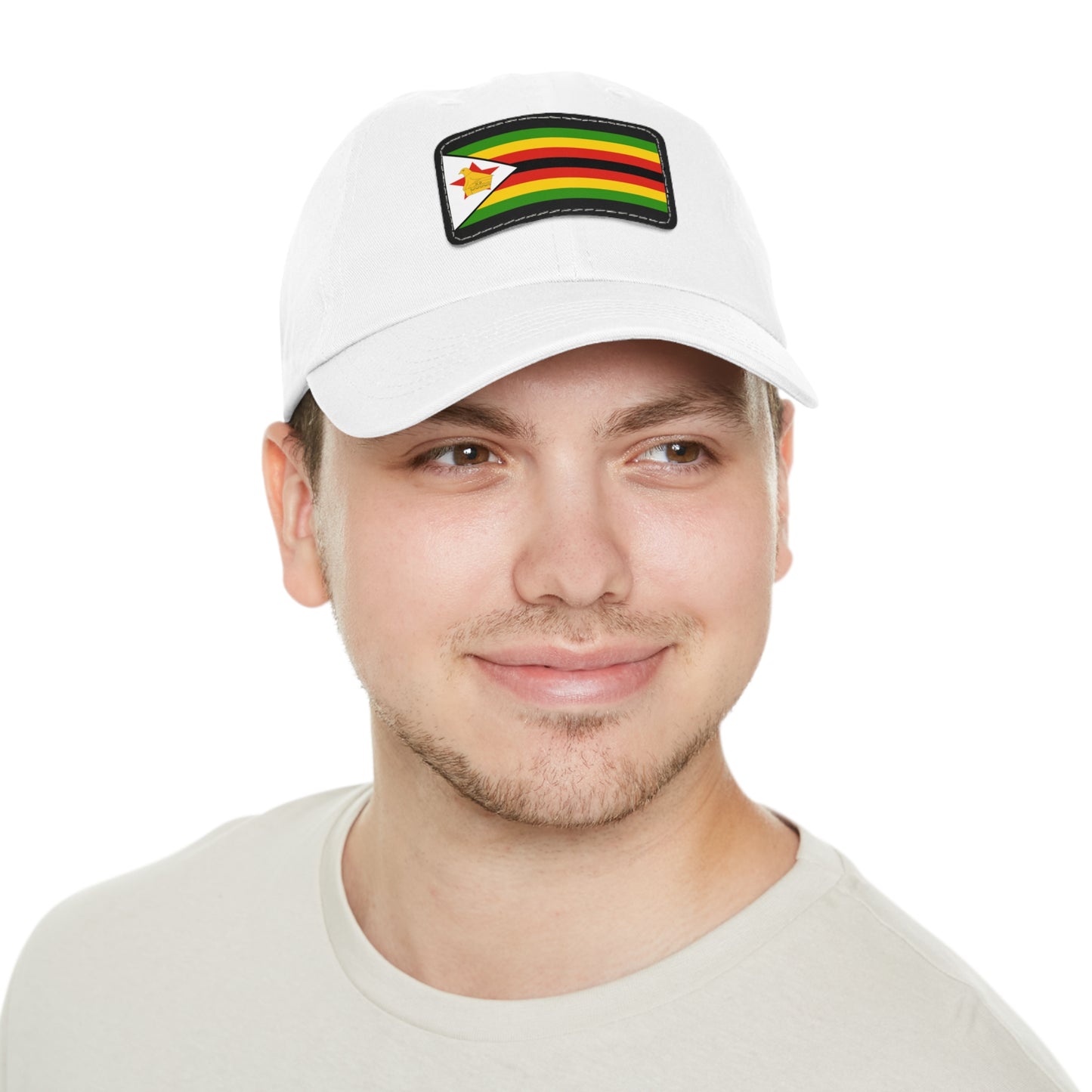 Flag Village Zimbabwe Flag Hat Cap with Leather Patch