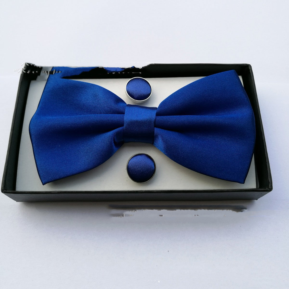 Flag Village Pocket Square Cufflinks Set Men's Bow Gift Box