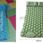 Flag Village Outdoor Camping Travel Portable Inflatable Cushion Built-in Foot Inflatable