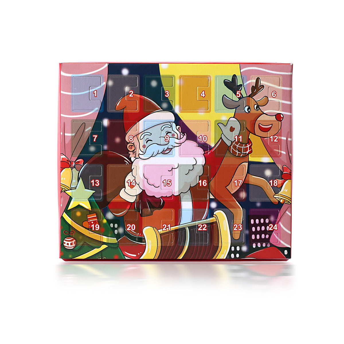 Flag Village New Christmas Ornaments Children's Gift Box Countdown Calendar Gift Box Advent Golden Bracelet Necklace Blind Box Set
