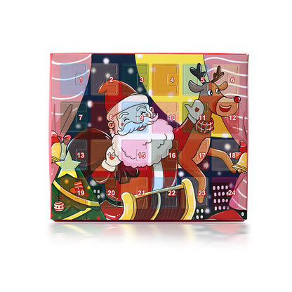 Flag Village New Christmas Ornaments Children's Gift Box Countdown Calendar Gift Box Advent Golden Bracelet Necklace Blind Box Set