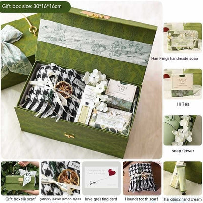 Flag Village Gift Gift For Girlfriend Niche Winter Scarf Gift Box