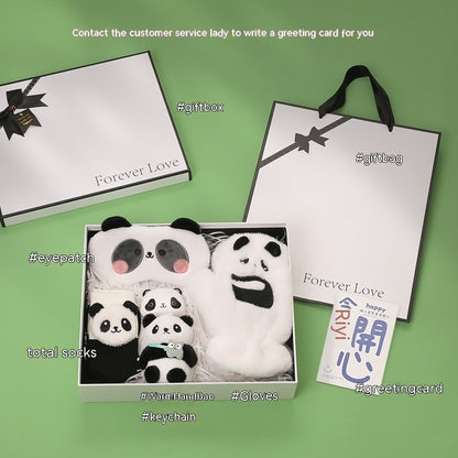 Flag Village Panda Peripheral Gifts Girlfriends Birthday Elements Practical Winter Warm New Years's Banquet Hand Box Christmas
