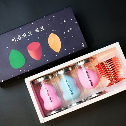 Flag Village Gift Box Cosmetic Egg Set Super Soft Smear-proof Makeup Tools