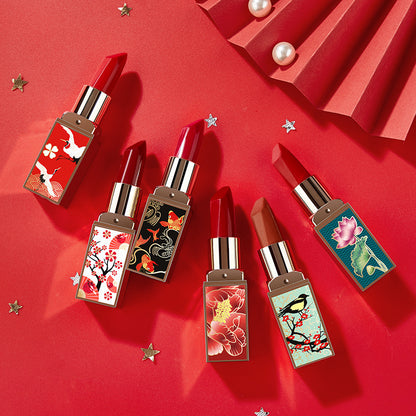Flag Village Chinese Style Lipstick Gift Set Box Lasting Moisturizing Nourishing
