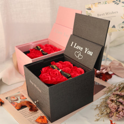 Flag Village Double Life Rose Jewelry Packaging Gift Box