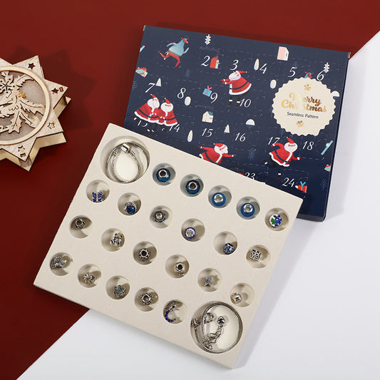 Flag Village Christmas Bracelet Beads Gift Box Jewelry Set
