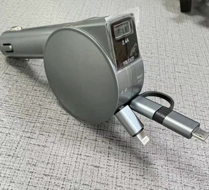 Flag Village Auto Tools Two Wire Retractable 60 Fast Charging Car Charger