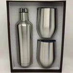 Flag Village 304 Stainless Steel 500ml Red Wine Bottle Gift Box Set Cup