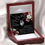 Flag Village Mother's Day Gift Rosewood Lamp Box Suit Hollow Heart-shaped Zircon Pendant Necklace