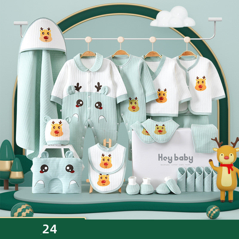 Flag Village Pure Cotton Baby Clothes Set Gift Box