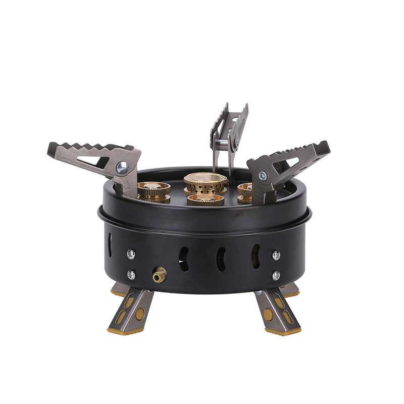 Flag Village Portable Windproof Camping Cookout Gas Stove Holder Set
