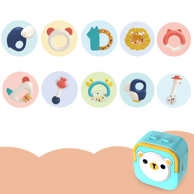 Flag Village Baby Rattle Plastic Toy Gift Box Set