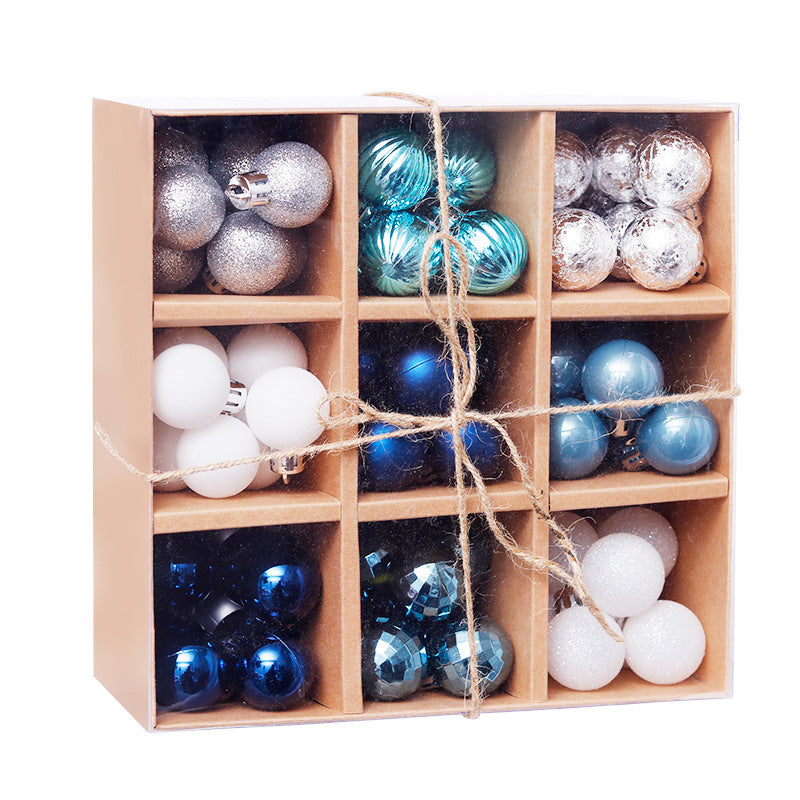 Flag Village Christmas Decorations 3cm 99pcs Ball Gift Box Set