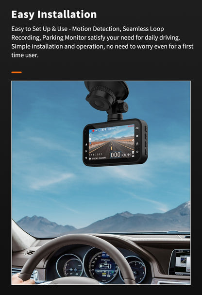 Flag Village Auto Tools Dash Cam Front And Rear Car Camera Dual Dashcam 1080P FHD