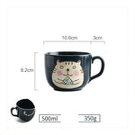 Flag Village Ceramic Cup With Lid Large Capacity, Spoon Set Gift Box