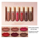 Flag Village 6 Matte Rose Lip Gloss Liquid Lipstick Matte Set Gift Box