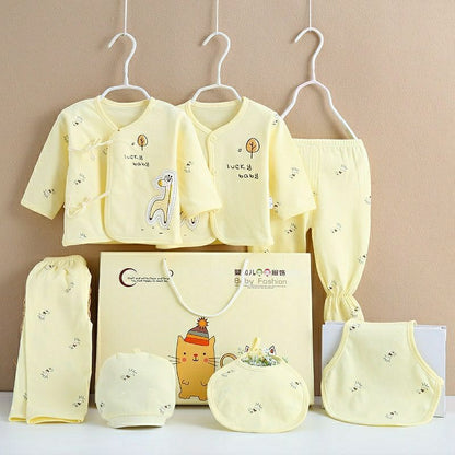 Flag Village Pure Cotton Baby Clothes Spring And Autumn Summer Children Gift Box Set