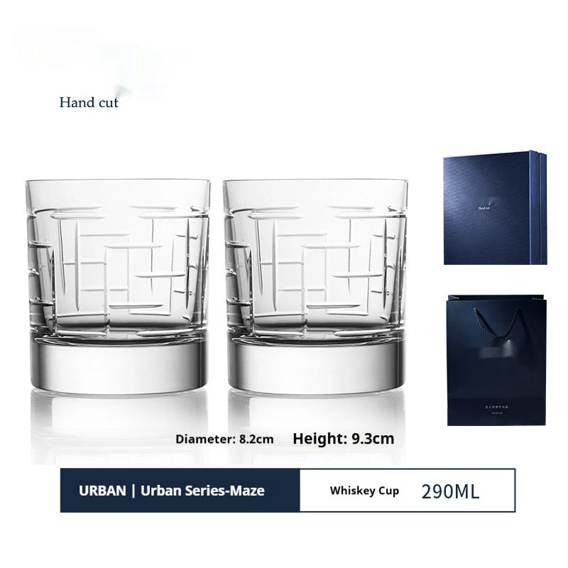 Flag Village Handmade Whiskey Shot Glass Imported Liquor Glass Set Gift Box