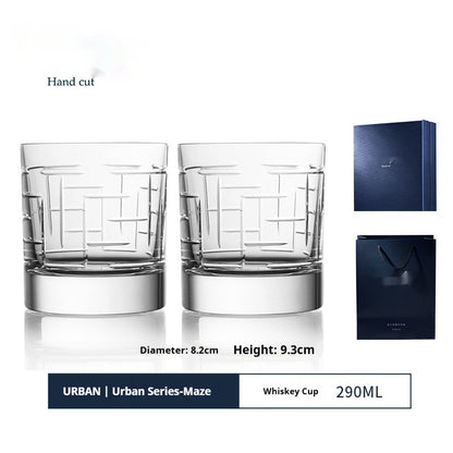 Flag Village Handmade Whiskey Shot Glass Imported Liquor Glass Set Gift Box