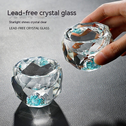 Flag Village Household Wineglass Set Asterism Turquoise Star Diamond Wine Glass Simple Gift Box