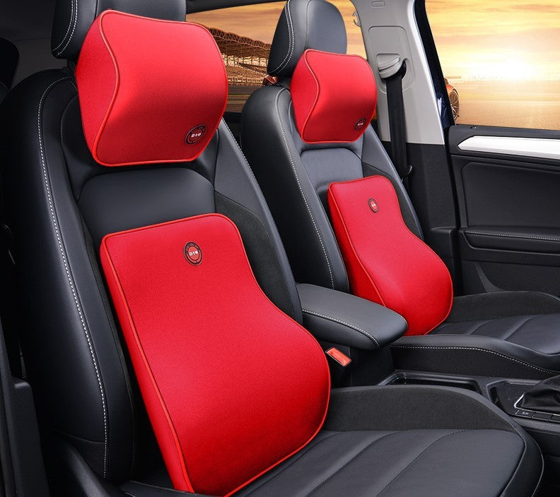 Flag Village Auto Tools Car Headrest Neck Protector Backrest Car Seat Pillow Lumbar Pillow Memory Foam