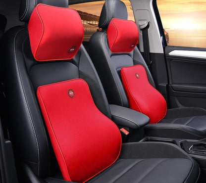 Flag Village Auto Tools Car Headrest Neck Protector Backrest Car Seat Pillow Lumbar Pillow Memory Foam