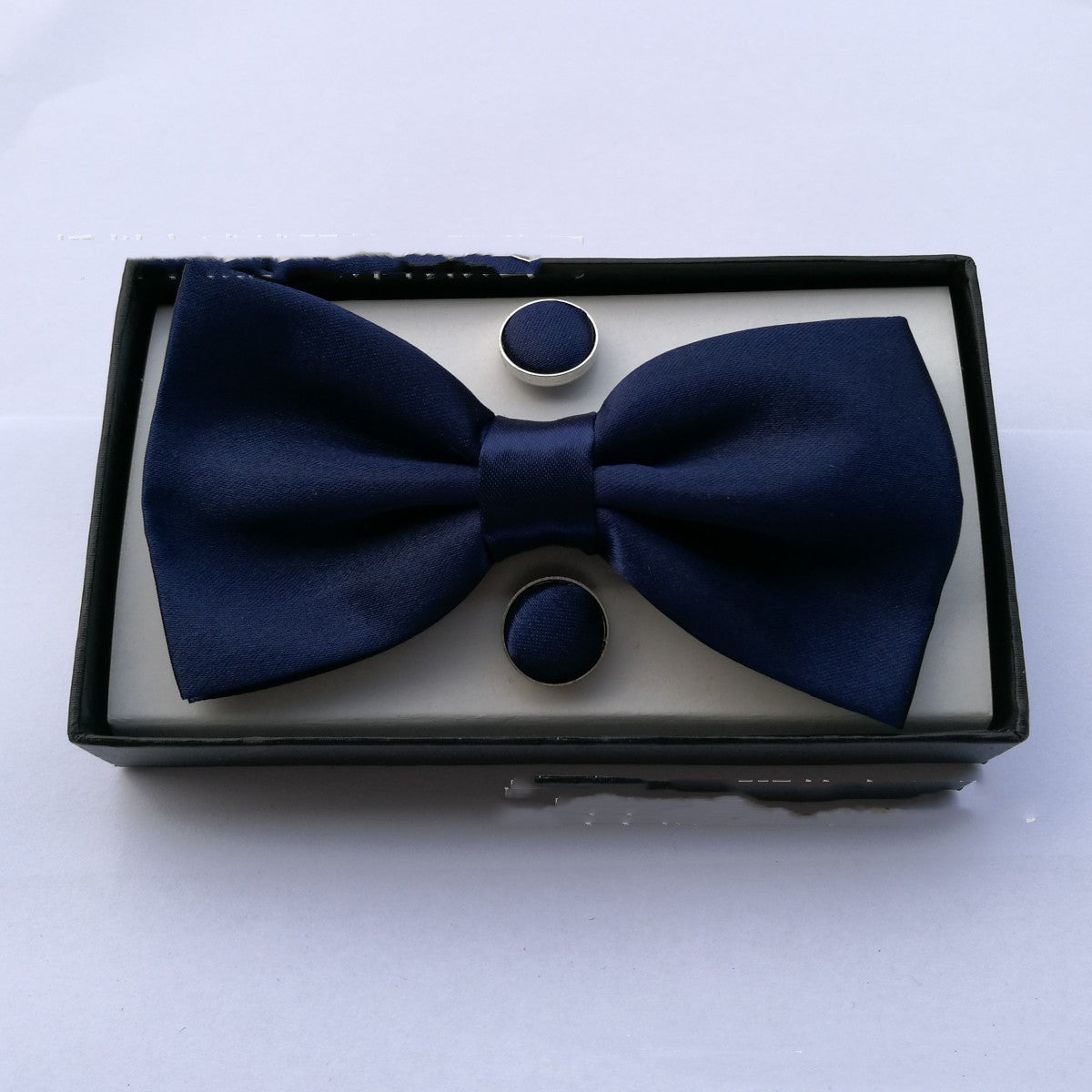 Flag Village Pocket Square Cufflinks Set Men's Bow Gift Box