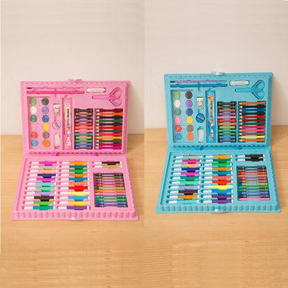 Flag Village Special Offer 86-piece Children's Painting Kit Student Drawing School Supplies Stationery Set Gift Box