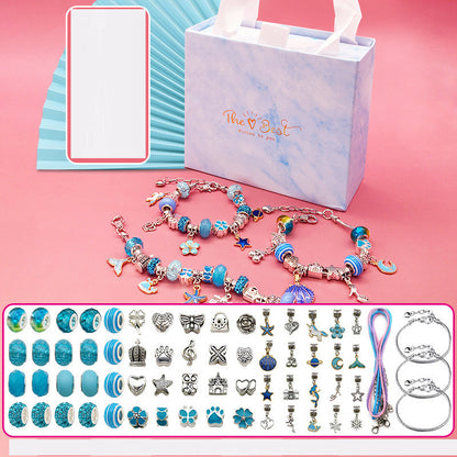 Flag Village Cartoon Fancy Beaded Bracelet Set Handmade DIY Ornament Gift Box