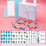 Flag Village Cartoon Fancy Beaded Bracelet Set Handmade DIY Ornament Gift Box
