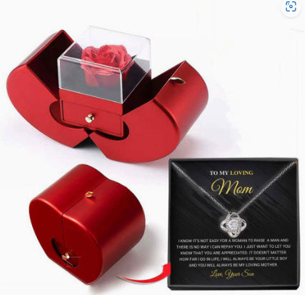 Flag Village Niche Mother's Day Gift Clavicle Chain Apple Box Set