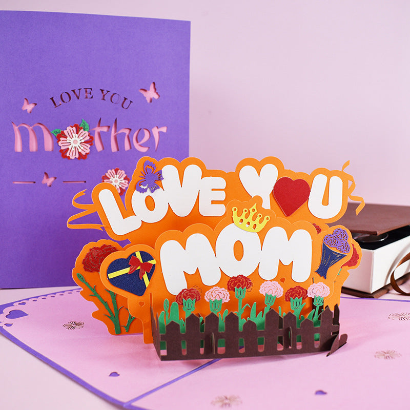 Flag Village 3D PopUp Flower Bouquet Cards Gifts Anniversary PopUp Mom Floral Bouquet Wife Invitation Card Greeting Cards Mothers Day Cards Postcard