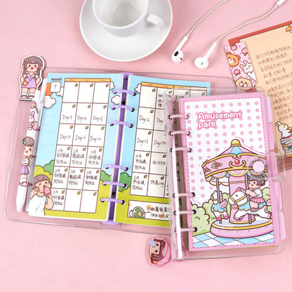 Flag Village Small Fried Glutinous Rice Cake Stuffed With Bean Paste Journal Book Creative Set Gift Box