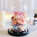 Flag Village Valentine's Day Birthday Gift Gift Box Glass Cover Big Rose Immortal Flower