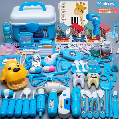 Flag Village Children's Doctor Toy Set Tool Medical Box