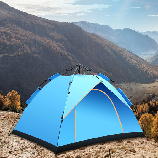 Flag Village Camping Outdoor Travel Double-decker Automatic Tent