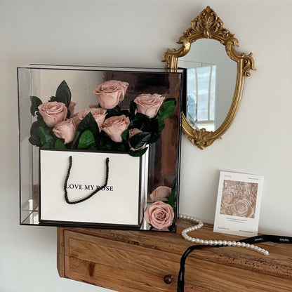Flag Village Valentine's Day Rose Eternal Flower Acrylic Gift Box