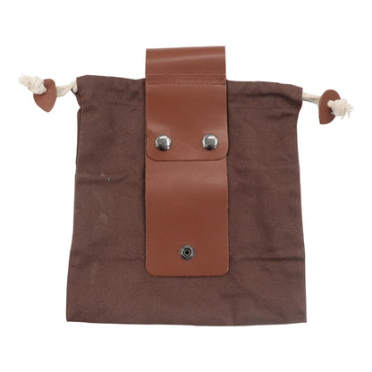 Flag Village Leather Foraging Bag Mushroom Foraging Bag Canvas Foraging Pouch Collapsible For Hiking Camping Hunting Foraging Bag