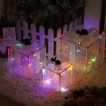 Flag Village Remote Control Christmas Gift Box Lights Christmas Three-piece Decoration