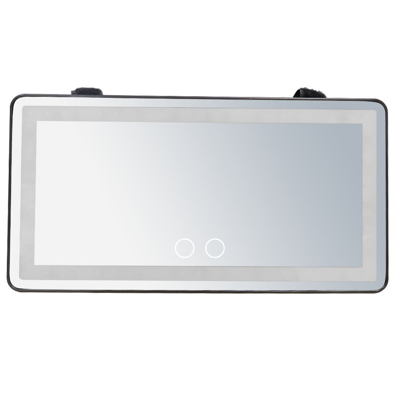 Flag Village Auto Tools Car LED High-definition Makeup Mirror Three-color Light