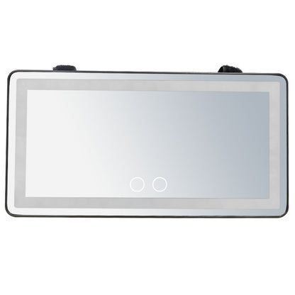 Flag Village Auto Tools Car LED High-definition Makeup Mirror Three-color Light