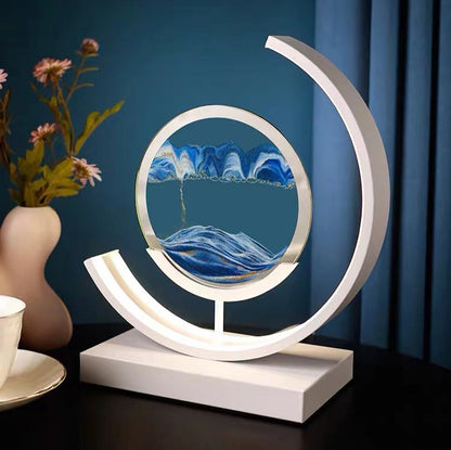 Flag Village High-end Business Gifts Quicksand Painting 3D Living Room Decorations Lights Creative Lamp Led Lights