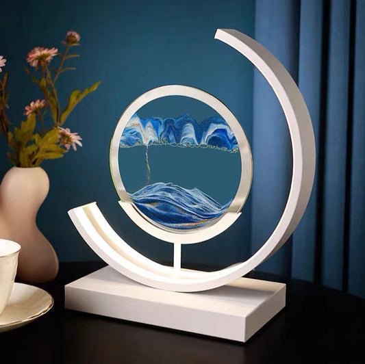 Flag Village High-end Business Gifts Quicksand Painting 3D Living Room Decorations Lights Creative Lamp Led Lights