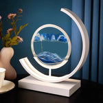 Flag Village High-end Business Gifts Quicksand Painting 3D Living Room Decorations Lights Creative Lamp Led Lights
