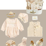 Flag Village Newborn Gift Box Spring And Summer Suit Girl Baby Full Moon Gift